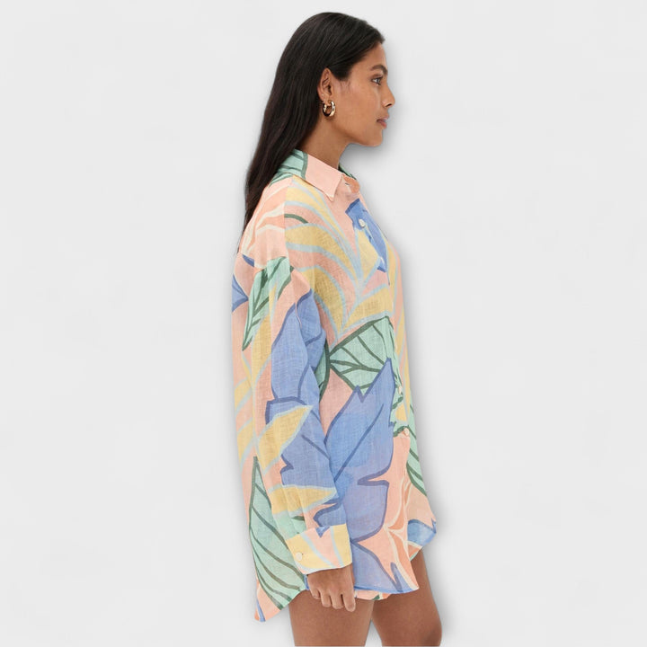 מרי - סט קצר עם הדפס עלים טרופי מבית פלאיה בוי פרנד