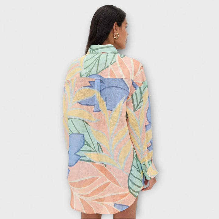 מרי - סט קצר עם הדפס עלים טרופי מבית פלאיה בוי פרנד