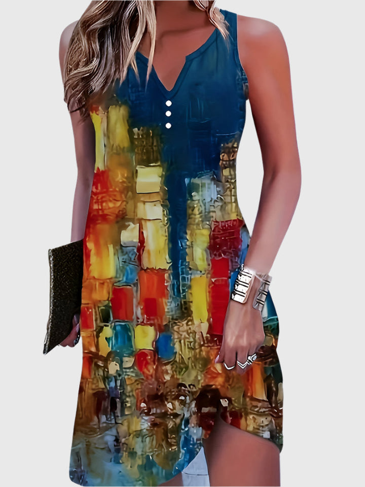 דילה - שמלת מיני נוחה ללא שרוולים לנשים