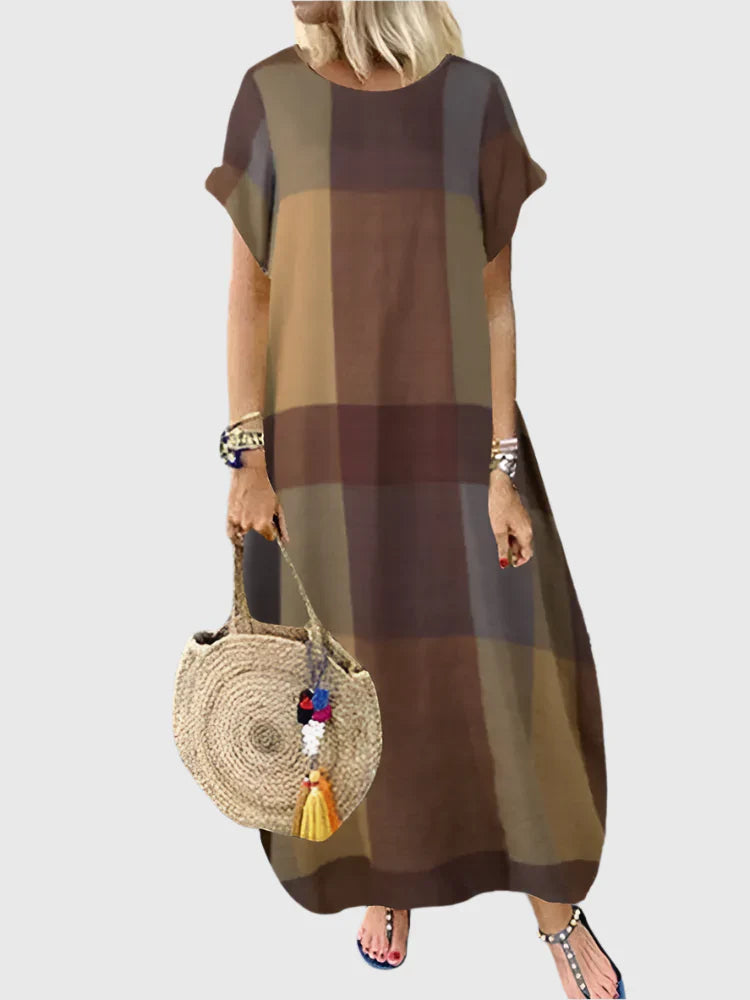 Kate - שמלת קיץ משובצת בוהמיינית