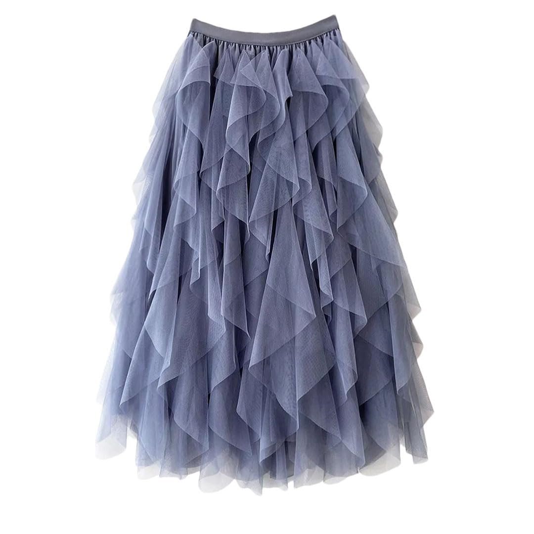Women's Irregular Mesh Skirt